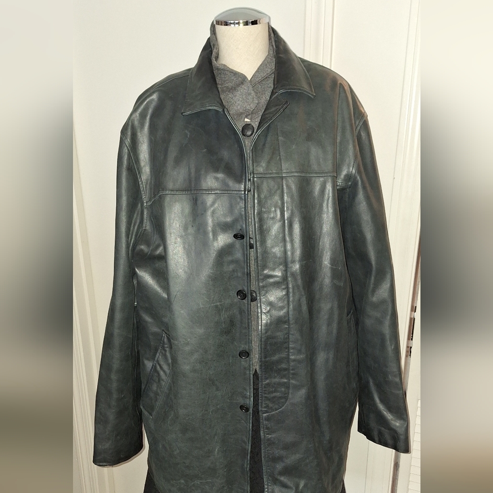 Men's Banana Republic Factory leather coat XXL OBO